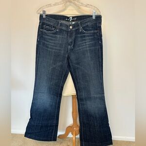 7 For All Mankind Dark Blue Flare Jeans - 30